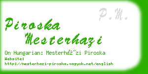 piroska mesterhazi business card